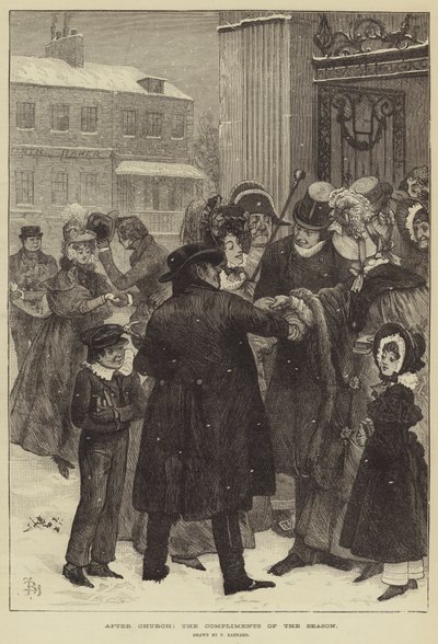 After Church, the Compliments of the Season by Frederick Barnard